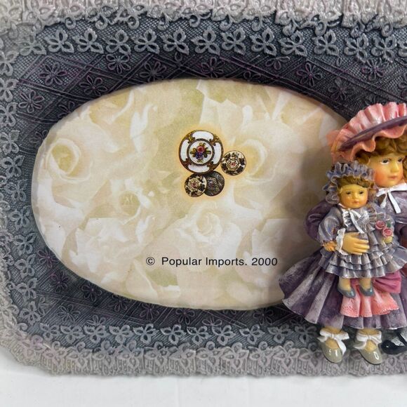 Popular Imports Doll Photo Frame NeW 4x6 Victorian Cottage Shabby 2000 VTG - Picture 8 of 11